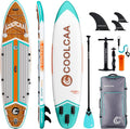COOLCAA Dolphin Inflatable Paddle Board, Extra Wide & Stable SUP for Family and Beginners, Versatile for Water Activities, with Complete Accessories & Backpack