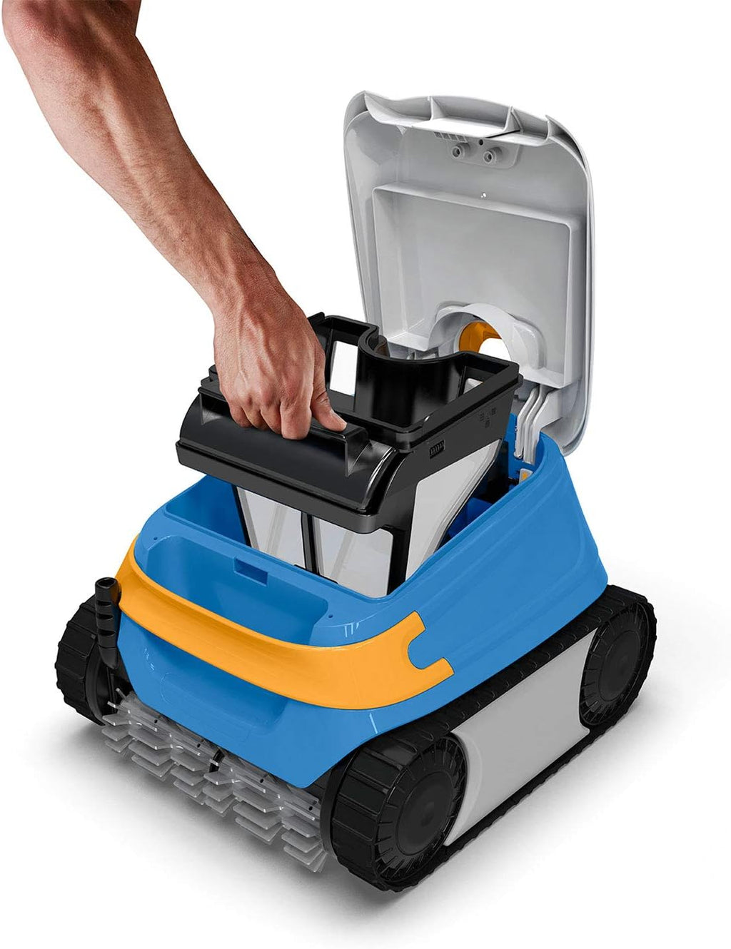 Aqua Products Evo604 Robotic Pool Cleaner, Automatic Vacuum for Inground Pools up to 50ft, 60ft Cable with Swivel, Wall Climbing Vac w/Strong Suction & Easy to Clean Top Loading Filter