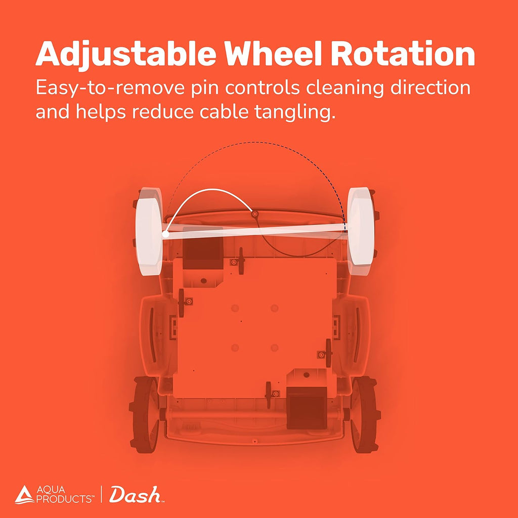 Aqua Products Dash AG Jet Automatic Robotic Pool Cleaner for Above-Ground Pools up to 30ft, Strong JetBlast Technology w/ Dual Debris Bags