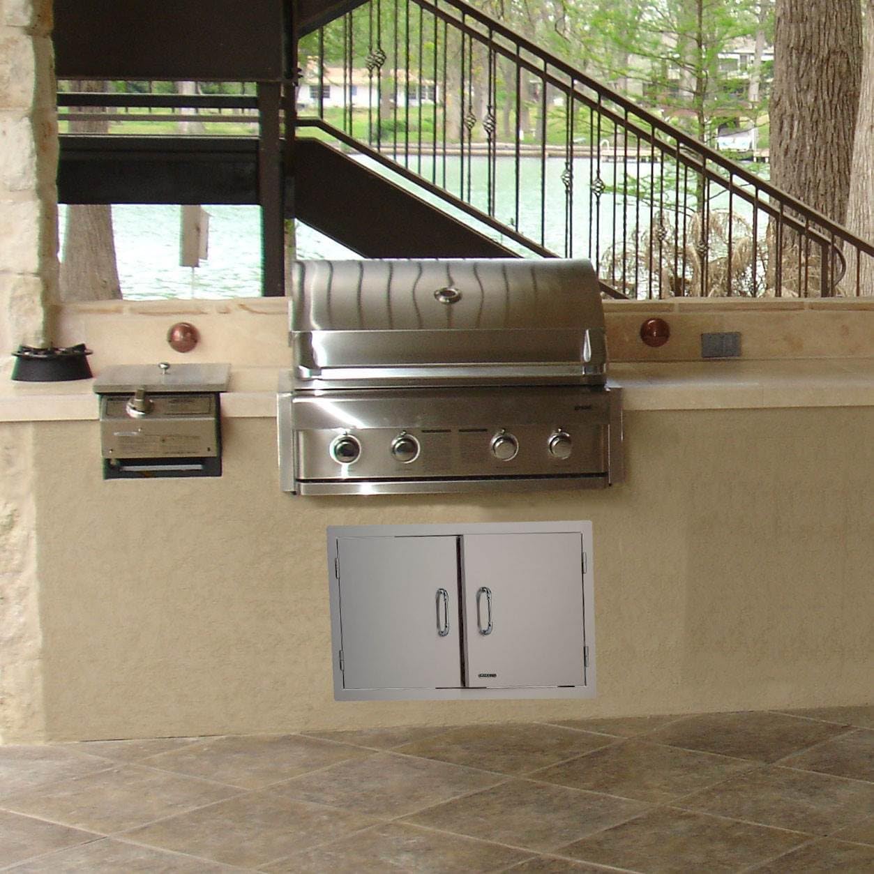 Bull Outdoor Products 33568 Stainless Steel Double Door