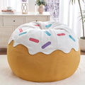 Donut Bean Bag Chair - Cute Bean Bag Sofa with Filler - Ideal for Girls Room and Dorm Decor - Oversized Lounge Chair for Teens and Kids - Plush BeanBag Furniture for Bedroom Living Room - 41inch