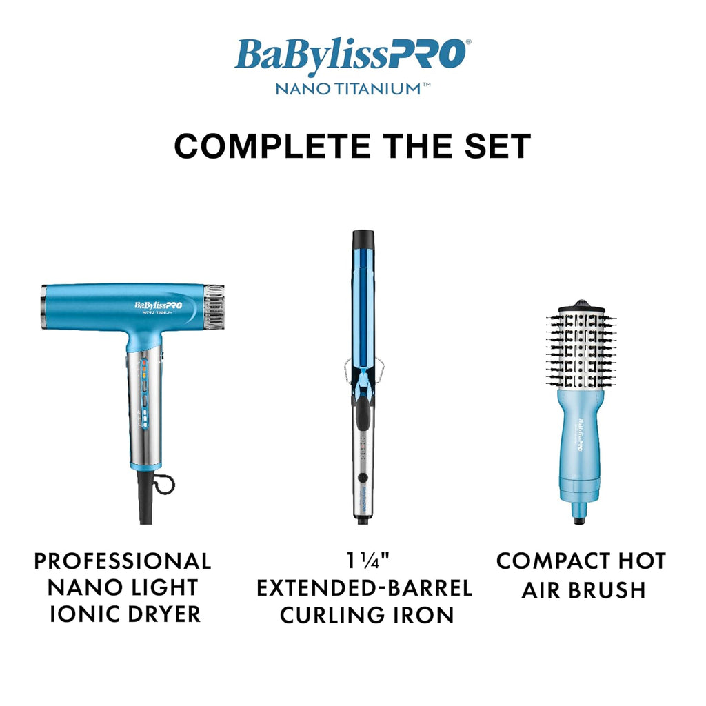 BabylissPRO Nano Titanium Ionic Hair Straightener, Professional Flat Iron for All Hair Types