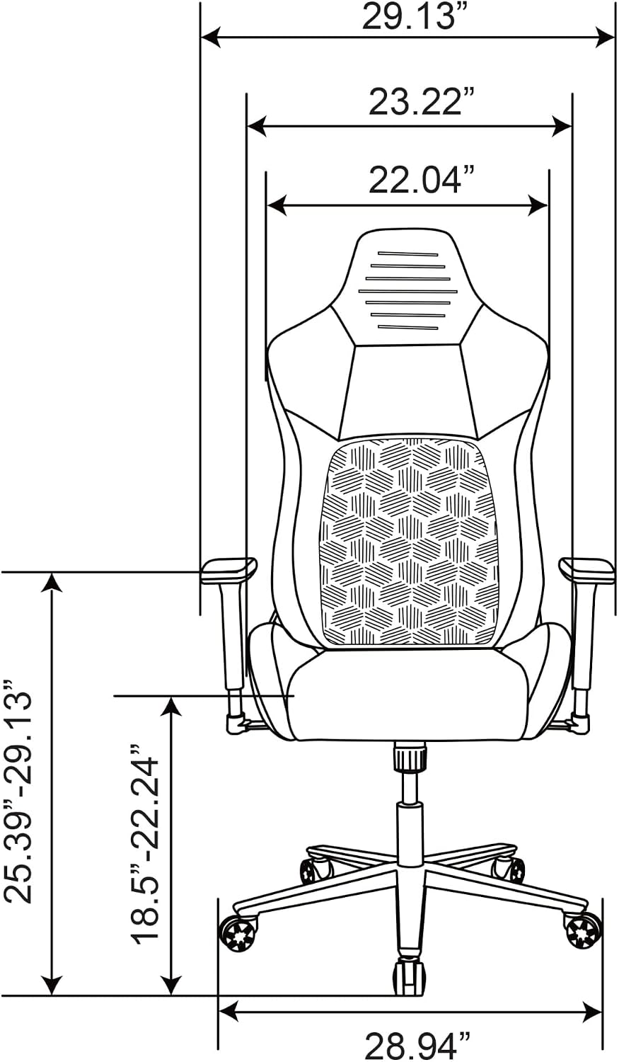 RS Gaming™ Vertex Ergonomic Faux Leather High-Back Gaming Office Chair, Black, BIFMA Compliant