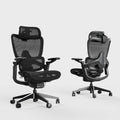 Ergonomic Office Chair, Big and Tall Home Desk Chair with Adjustable 3D Lumbar Support, 5D Armrest, 4D armrests, Mesh Computer Chair,90-130°Tilt, Model Zen (All Black)