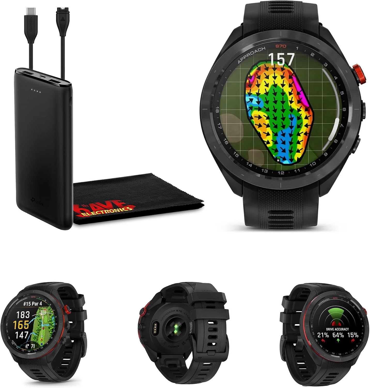 Garmin Approach S70 47MM Golf GPS Smartwatch for Men, Lightweight Touchscreen AMOLED Display and 42000 Preloaded Courses