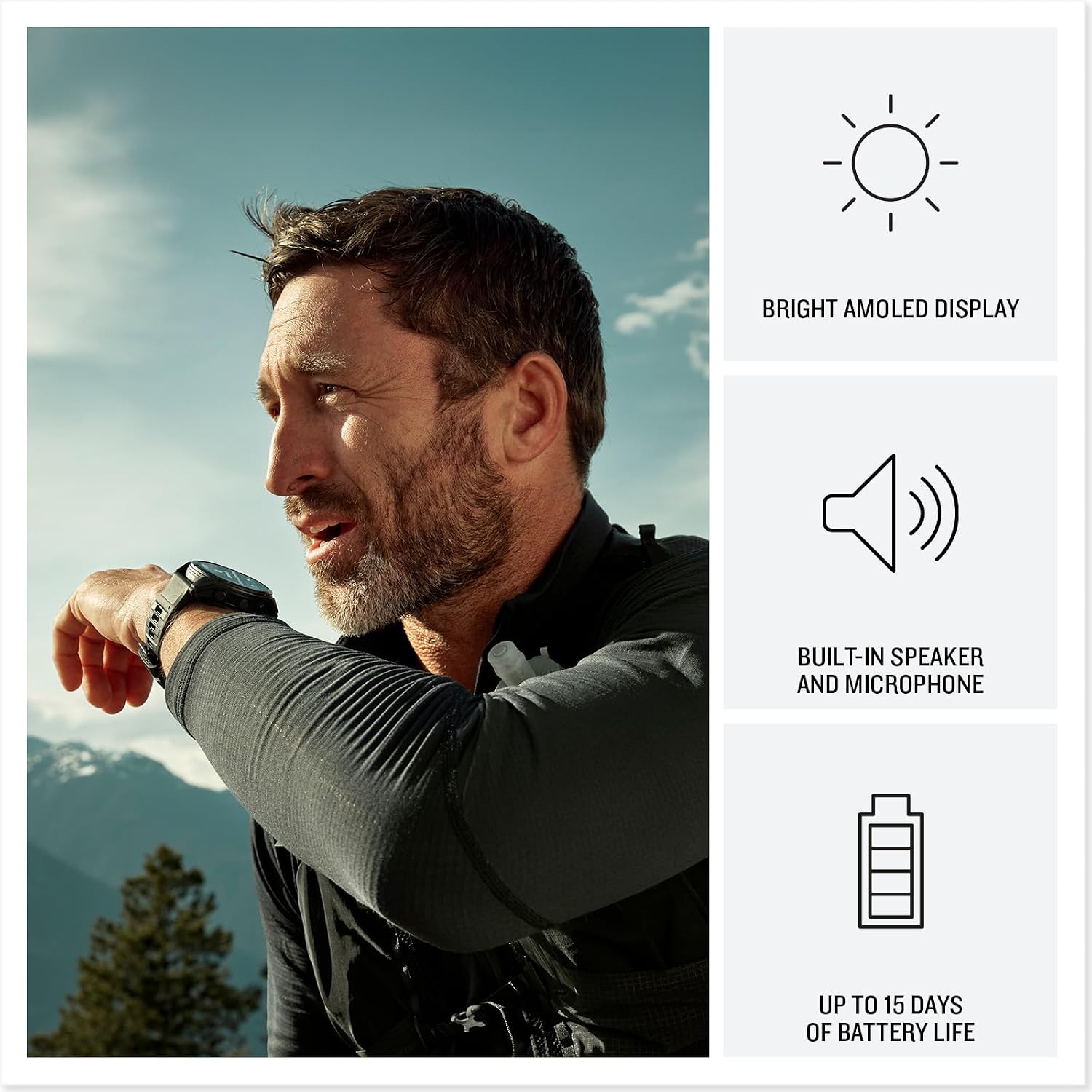 Garmin Fenix 8 Pro 47mm, AMOLED Display, inReach Technology, Premium Connected Multisport GPS Smartwatch, Sapphire, Titanium with Graphite/Black Silicone Band Bundle with Accessories