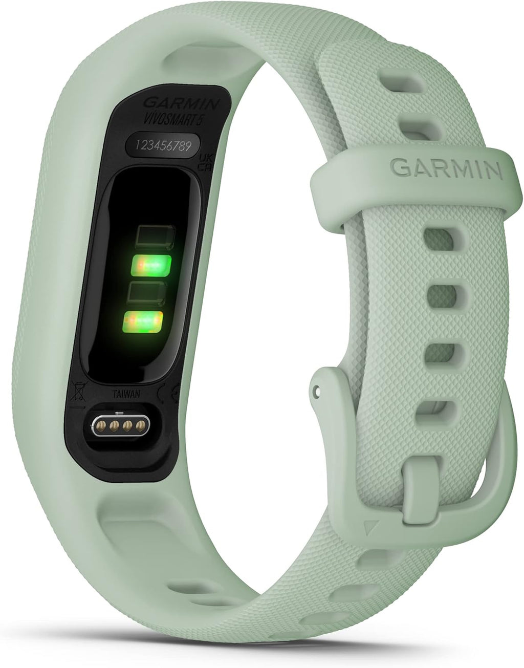 Garmin vivosmart 5 Fitness Tracker, Long-Lasting Battery, Wrist Heart Rate, Sleep Tracking, Smart Notifications, Compatible with Phone GPS, Mint, Signature Series Charger Bundle