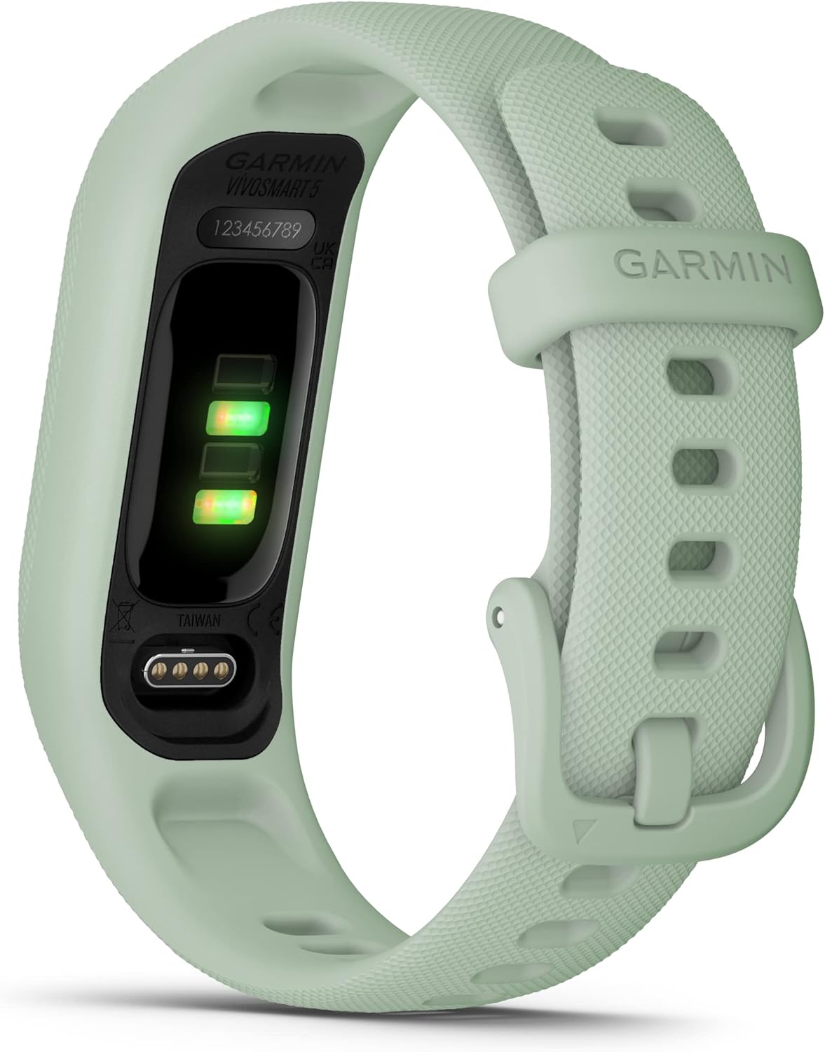 Garmin vivosmart 5 Fitness Tracker, Long-Lasting Battery, Wrist Heart Rate, Sleep Tracking, Smart Notifications, Compatible with Phone GPS, Mint, Signature Series Charger Bundle