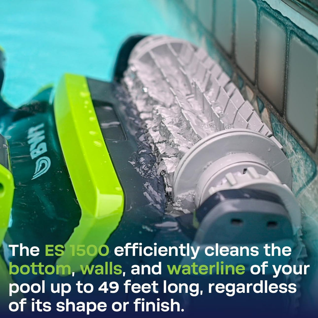 BWT ES1500 Robotic Pool Cleaner for In-Ground Pools, Cleans Floor, Walls & Waterline, App Control, 3 Cleaning Cycles (1.5–2.5 hrs), Powerful 5,000 GPH Suction, 59ft Cable