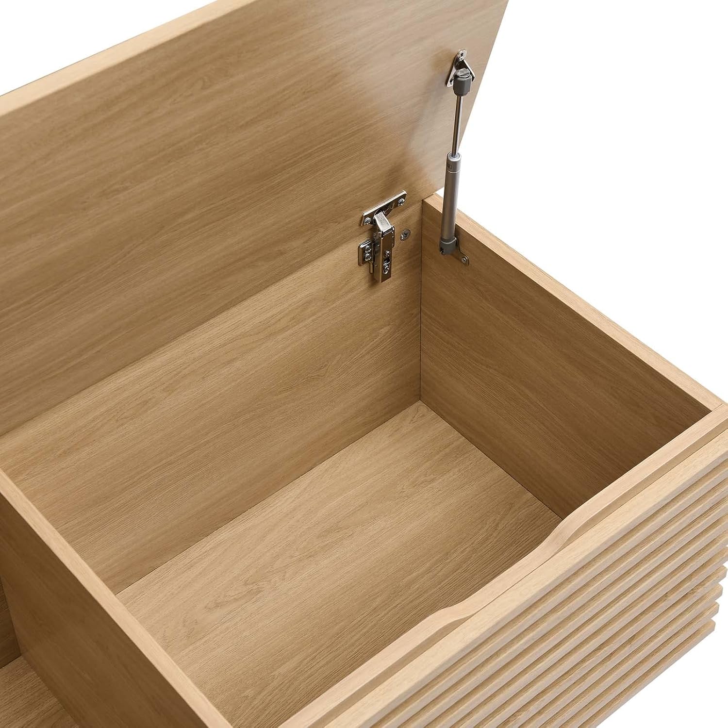 Modway Render 47' Wood Grain Storage Bench in Oak