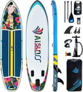 Inflatable Paddle Board for Adult, Paddle Board for All Skill Levels, Wide SUP Board with Primium Accessories Include SUP Carry Bag, Hand Pump& 10L Waterproof Bag