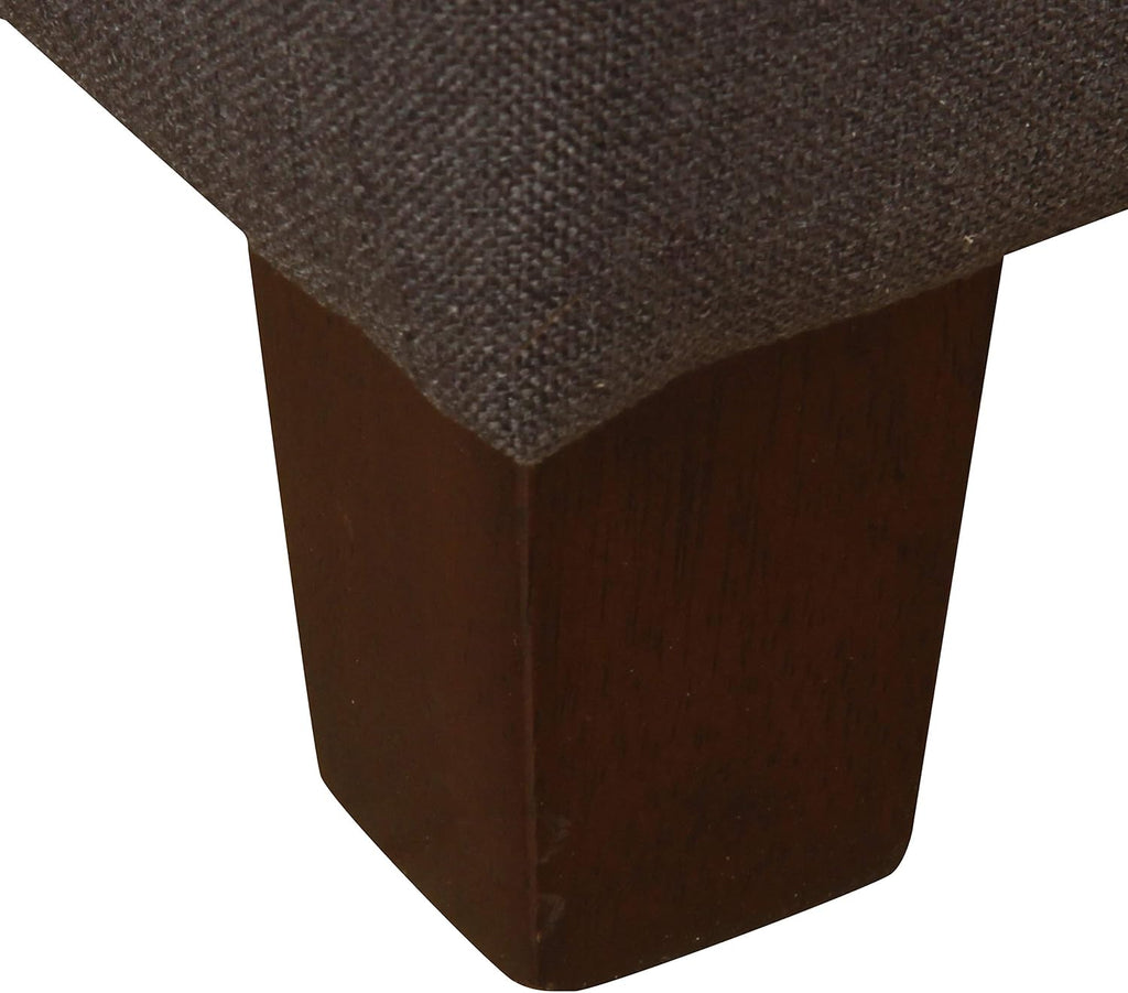 Homepop Home Decor | Tufted Ainsley Button Storage Ottoman Bench with Hinged Lid | Ottoman Bench with Storage for Living Room & Bedroom, Charcoal Gray 18x40x18 inches