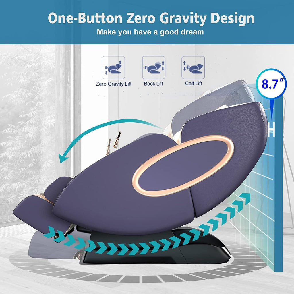 OWAYS 3D Massage Chair, SL-Track Full Body Shiatsu Massage Chair Recliner with Yoga Stretching, Anion, Zero Gravity Massager, Heating and Foot Roller