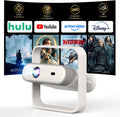 【Native 1080P & Auto Focus】Smart Mini Projector with WiFi and Bluetooth, 500ANSI, Auto Keystone Correction, Compatible with Smartphone, Laptop, HDMI, USB