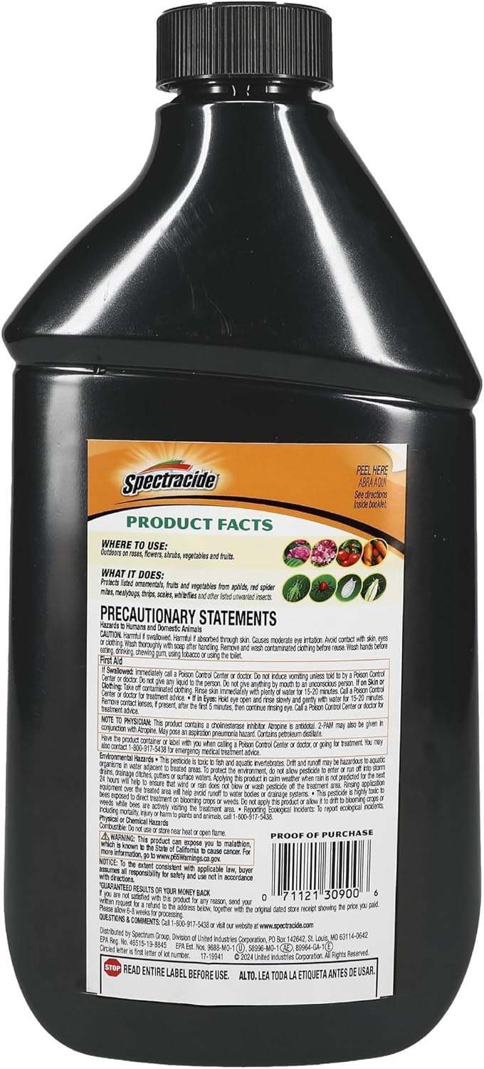 Spectracide Malathion Insect Spray Concentrate, 32-fl oz, 6-Pack