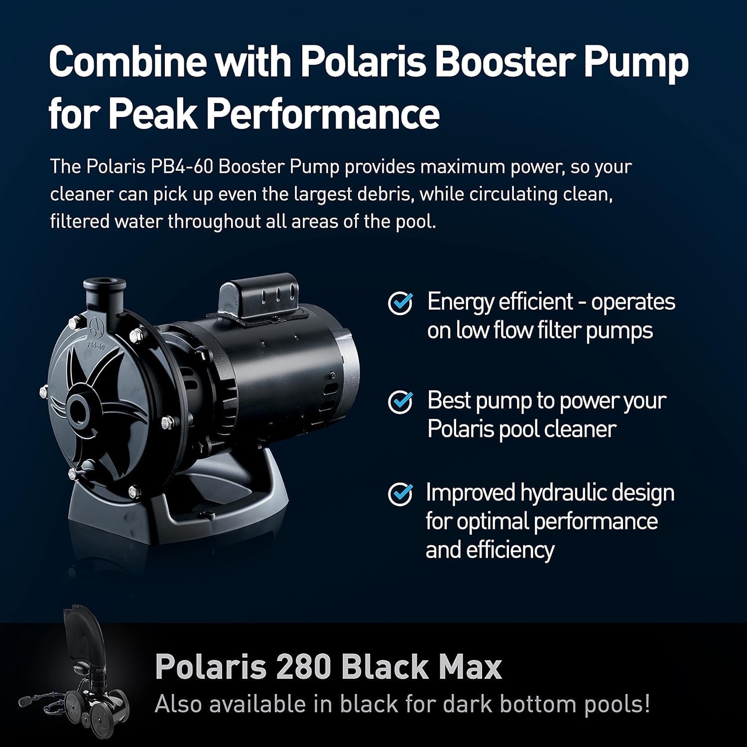 Polaris Vac-Sweep 280 Pressure-Side In-ground Pool Cleaner, Double Venturi Jet Powered, 31ft of Hose with an All Purpose Debris Bag