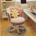 Office Chair Gaming Chair Computer Chair Vanity Chair for Makeup Room Bedroom,Modern Office Desk Chairs Computer Chair Cute Girls Flower Chair with Wheels,Velvet Swivel Chair Adjustable Chai