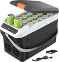 advwin 12 Volt Car Refrigerator 23Quart(22L) Electric Cooler/Warmer, Plug In Car Cooler with 110V AC Home Power Cord & 12V Car Adapter, Portable Refrigerator for Camping, Travel, RV(Black)
