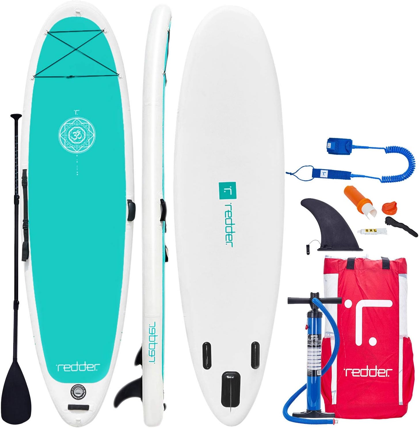 redder Stand Up Paddle Board Inflatable SUP Board for Kids and Adult Stand Up Paddling Board with Leash, Paddle, Backpack, Pump, Repair Kit, Non-Slip Deck Kayak Surfing Fishing SUP Board