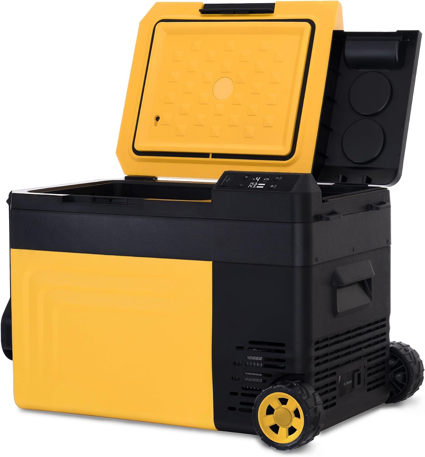 Newair 25 Qt. Portable Electric Cooler, 12v Car Mini Fridge, Hard Lunch Box for Jobsite, Workshop, Camping | Battery Powered Outdoor Cooler by 18/20V Dewalt, Bosch, Makita, Milwaukee Tool Batteries