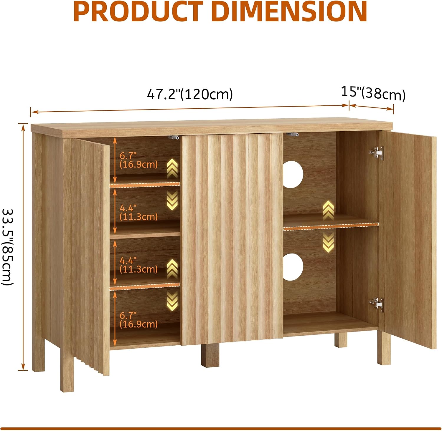 Vlsrka Shoe Cabinet with 3 Doors, Narrow Wooden Shoe Cabinet, Hidden Shoe Storage for Entryway, Foyer, Hallway (Brown D)