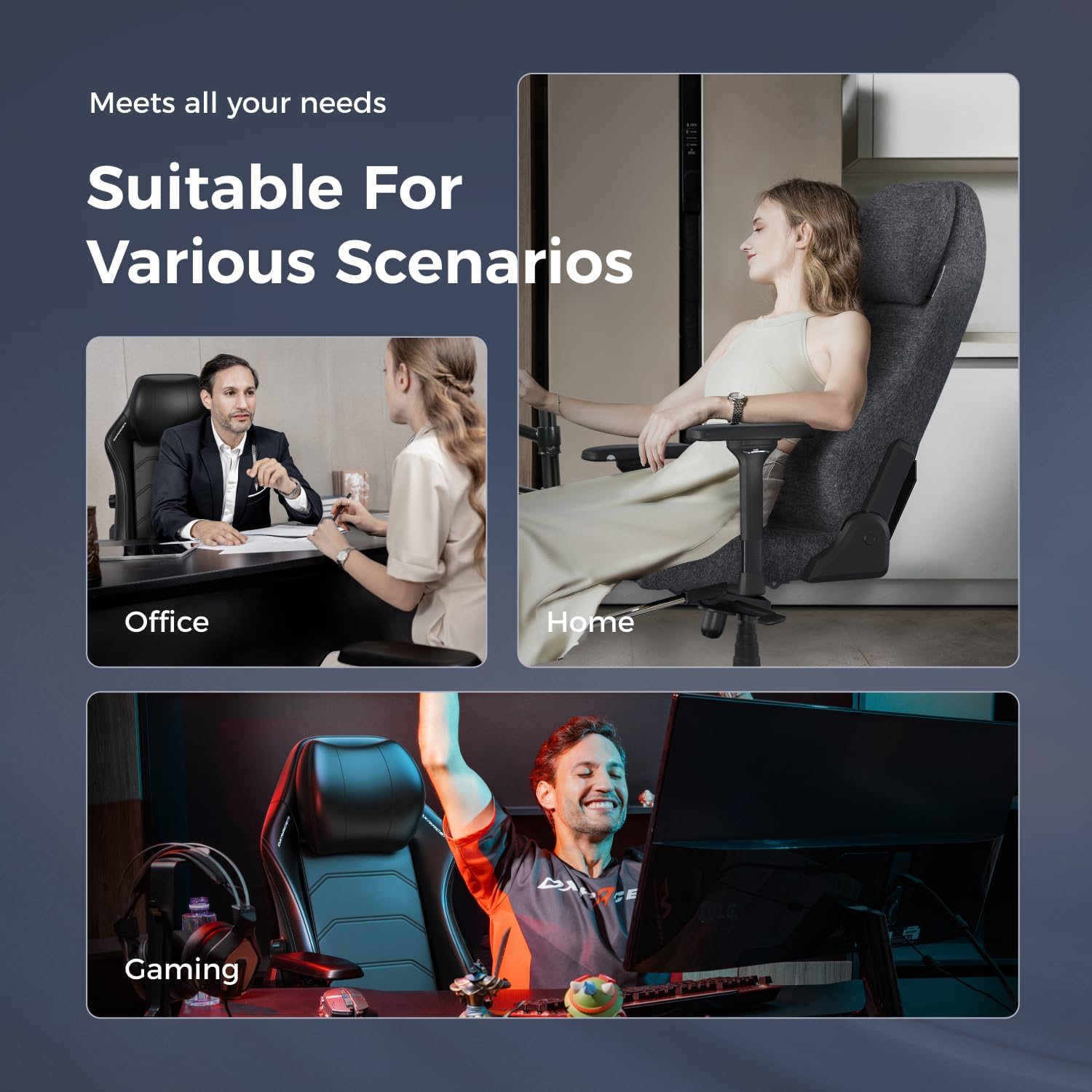 DXRacer Master Series Gaming Chair, High Back Computer Chair, Ergonomics Office Recliner Chair, Extra Large, Black