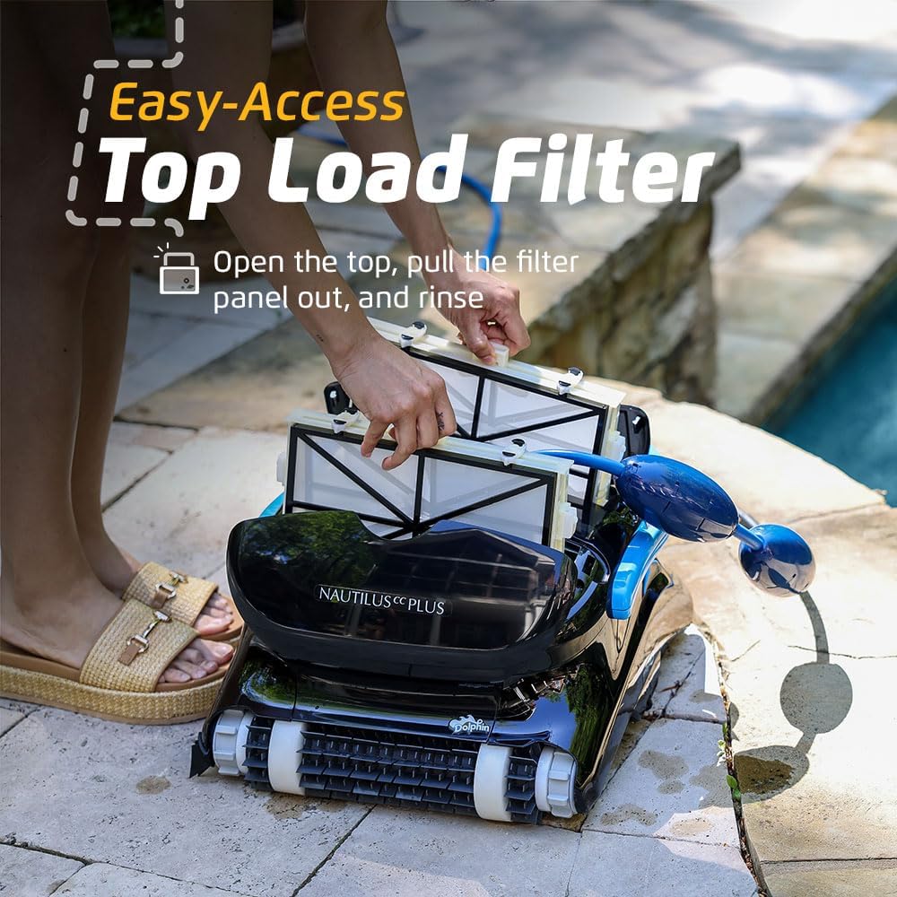 Dolphin Nautilus CC Plus Wi-Fi Robotic Pool Vacuum Cleaner Includes Ultra-Fine Filters for an Ultimate Clean, Ideal for In-Ground Pools up to 50 FT in Length