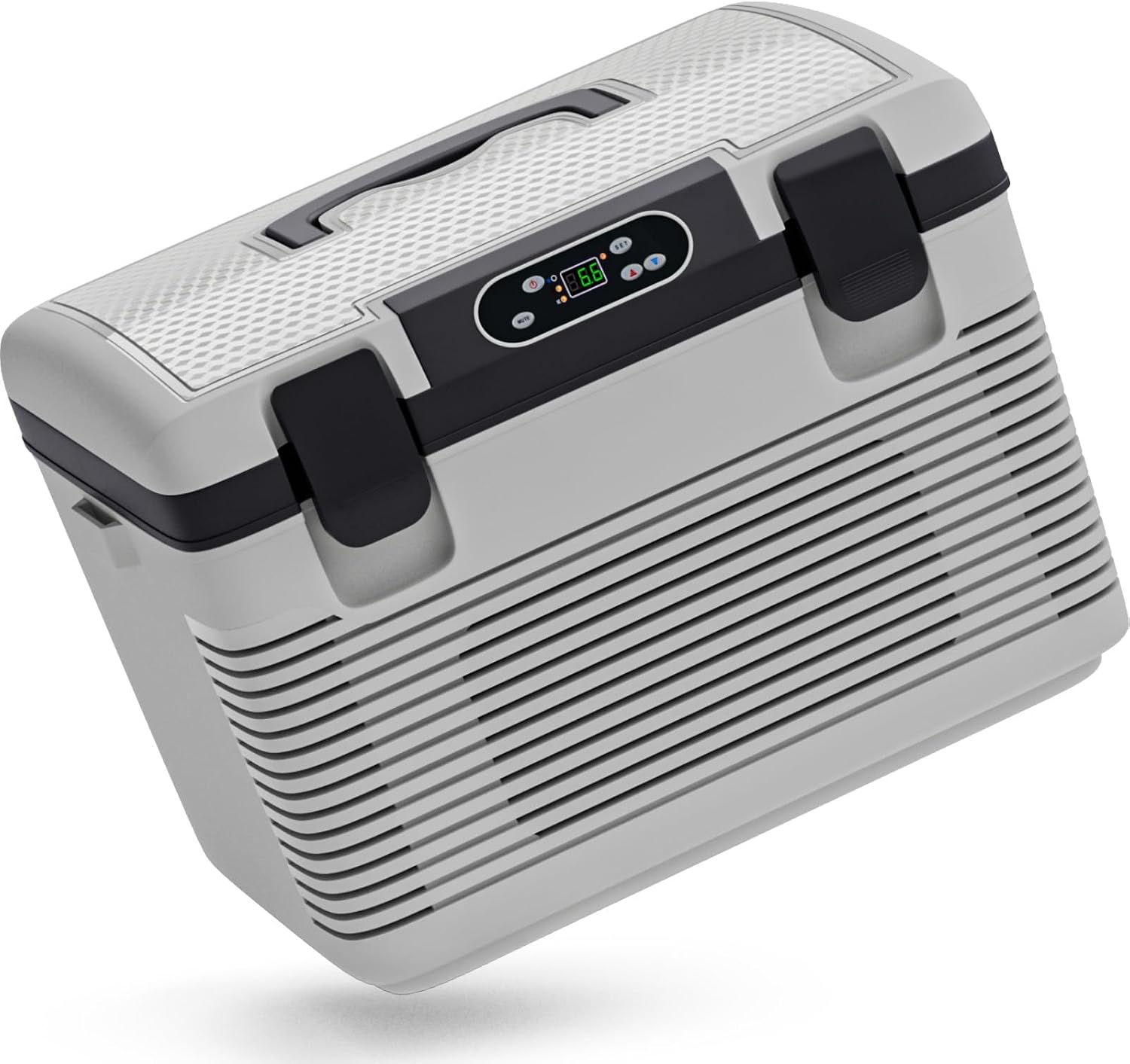 advwin 12V Car Refrigerator Portable Electric Cooler/Warmer with 12 Volt DC &110V AC, Thermoelectric Fridge Plug in Cooler for Car, Vehicle, Travel, Camping, Outdoor (20L)