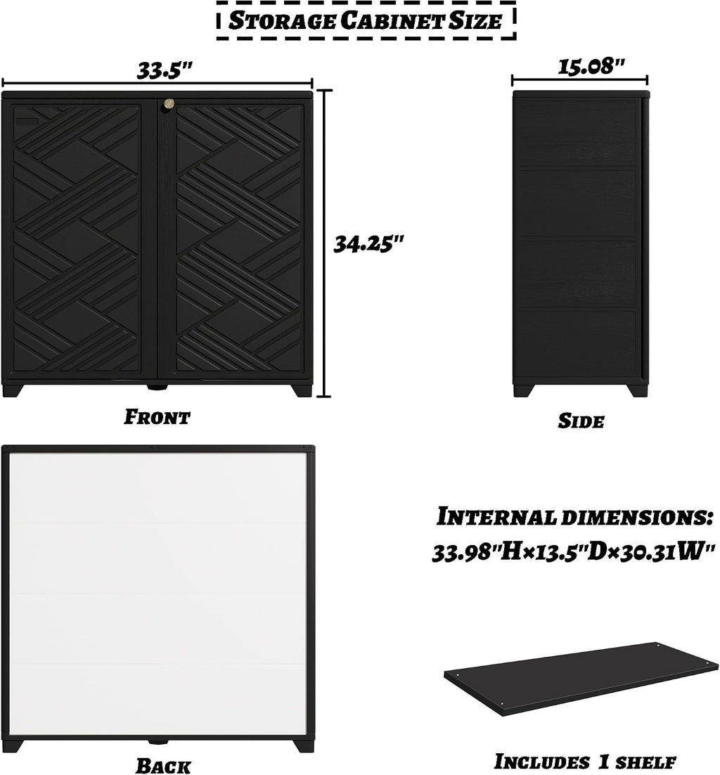 Mrosaa Storage Box Outdoor Caninet,Resin Indoor Storage Box Waterproof Outdoor Storage Cabinets for Patio/Garden/Backyard