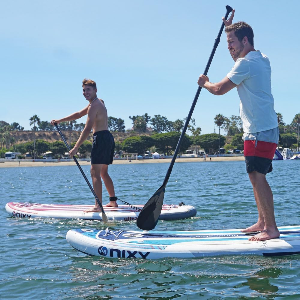NIXY G5 Huntington Inflatable Paddle Board Compact SUP 9'6' x 32' x 6' Ultra-Light Stand Up Paddleboard, Welded Seams, Woven Drop Stitch for Durability