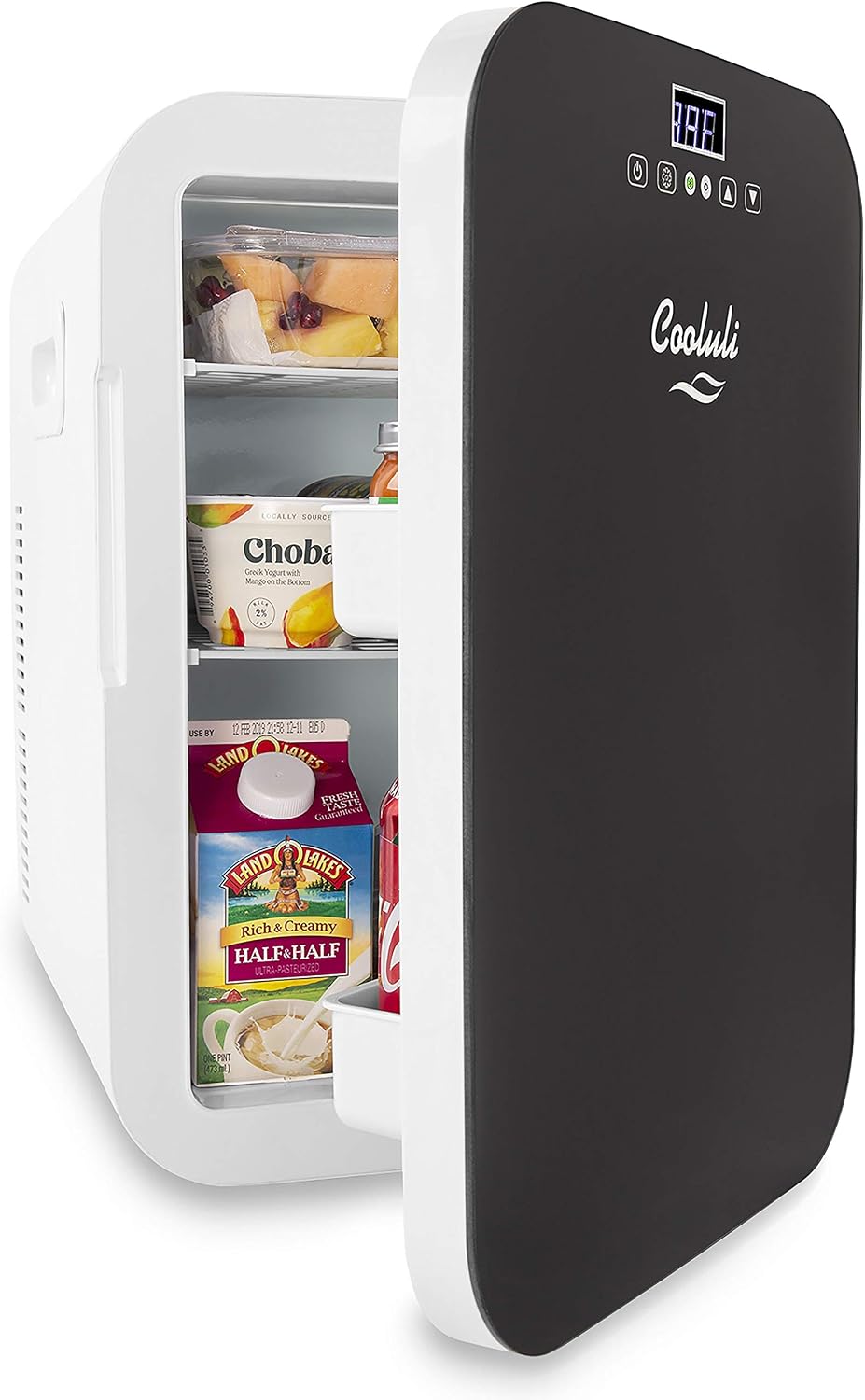 Cooluli 20 Liter Mini Fridge with Temperature Control - Black