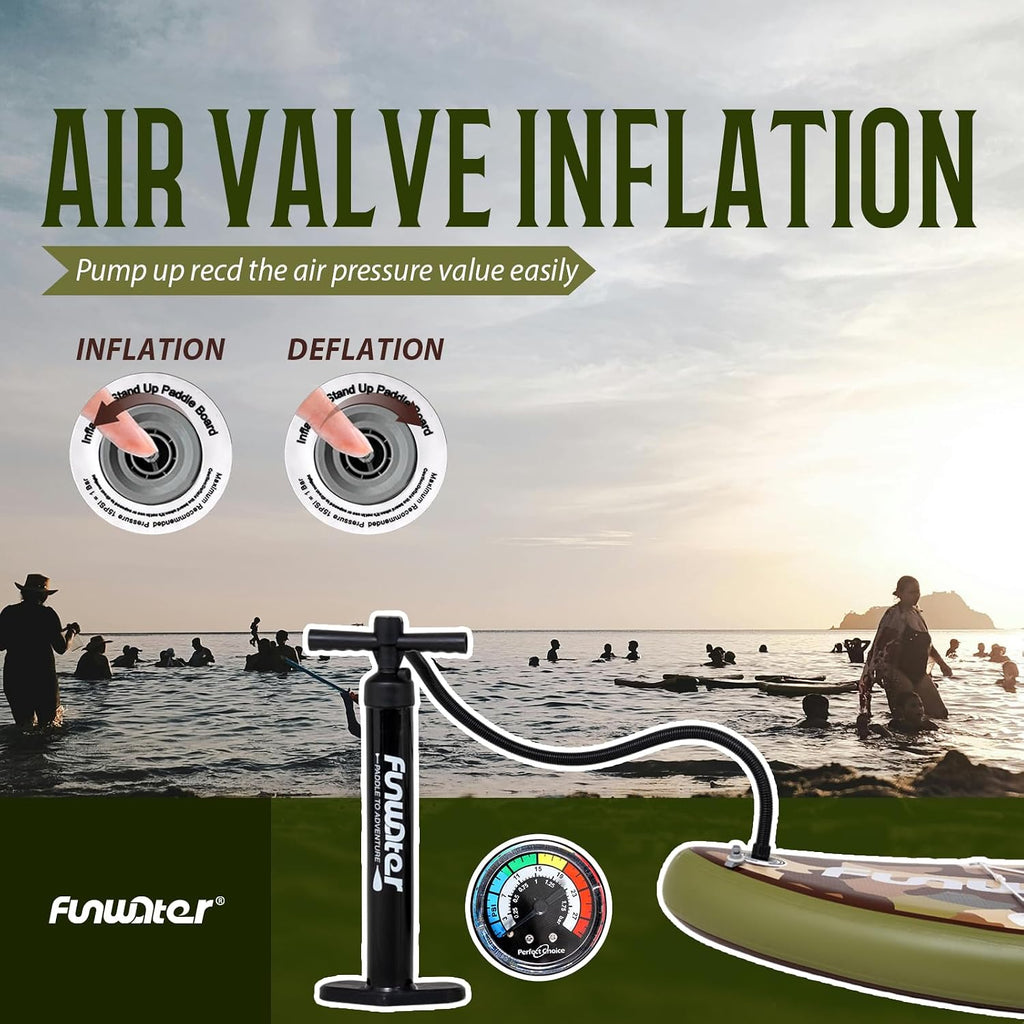 FunWater Inflatable Stand Up Paddle Board with Premium SUP Paddleboard Accessories, Anti-Slip EVA Deck, 11'6''/11'/10'6'' Paddle Boards for Adults & Youth of All Skill Levels