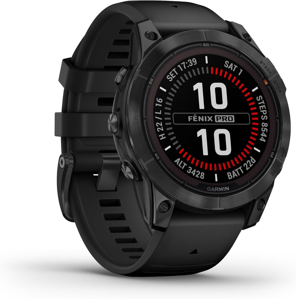 Garmin fēnix 7 Pro - Solar Edition (No Wi-Fi) Multisport GPS Smartwatch, Built-in Flashlight, Solar Charging Capability