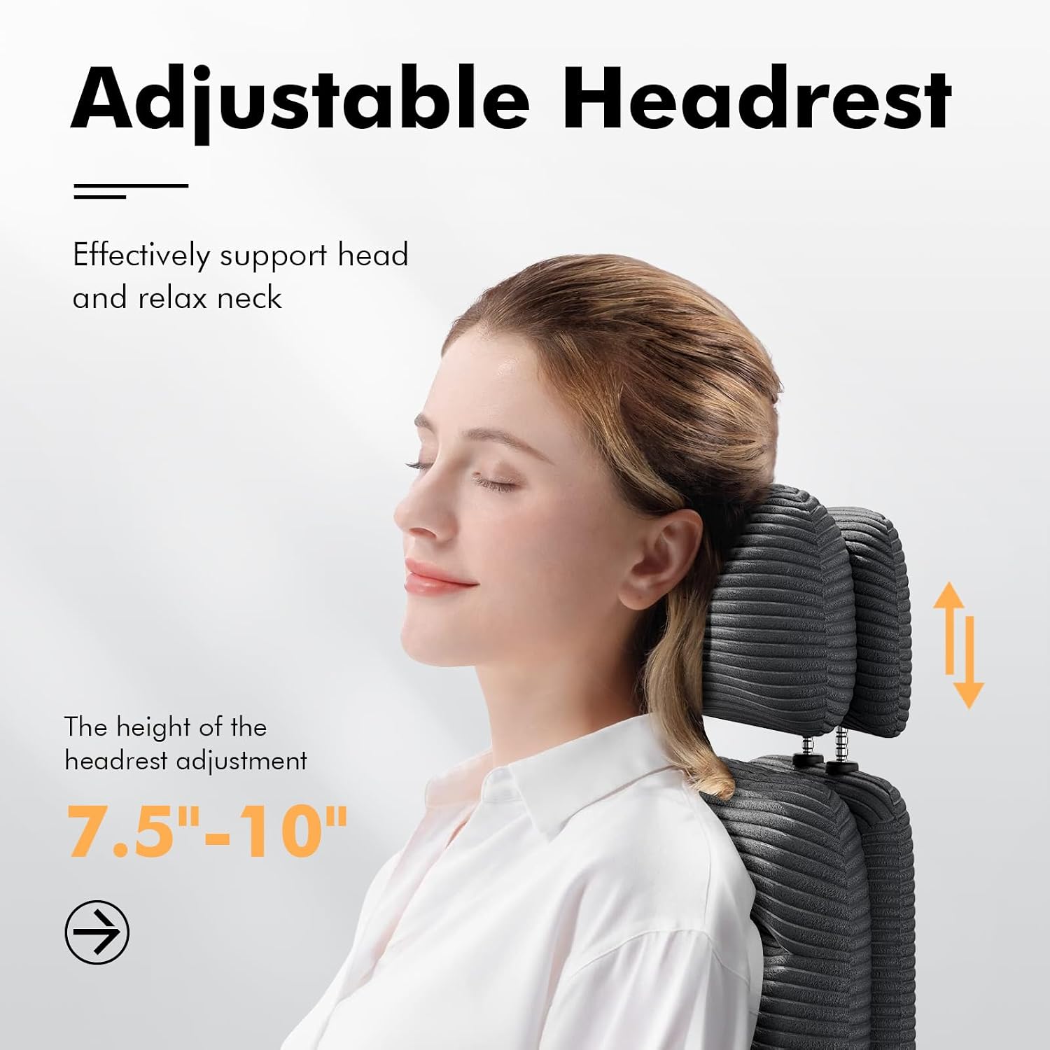 GXJ Criss Cross Chair with Flip-up Arms, Executive Office Chair with Foot Rest, Cross Legged Office Chair G800 Plus, Extra Lumbar Pillow, Corduroy Comfy Computer Desk Chair for Home, Black