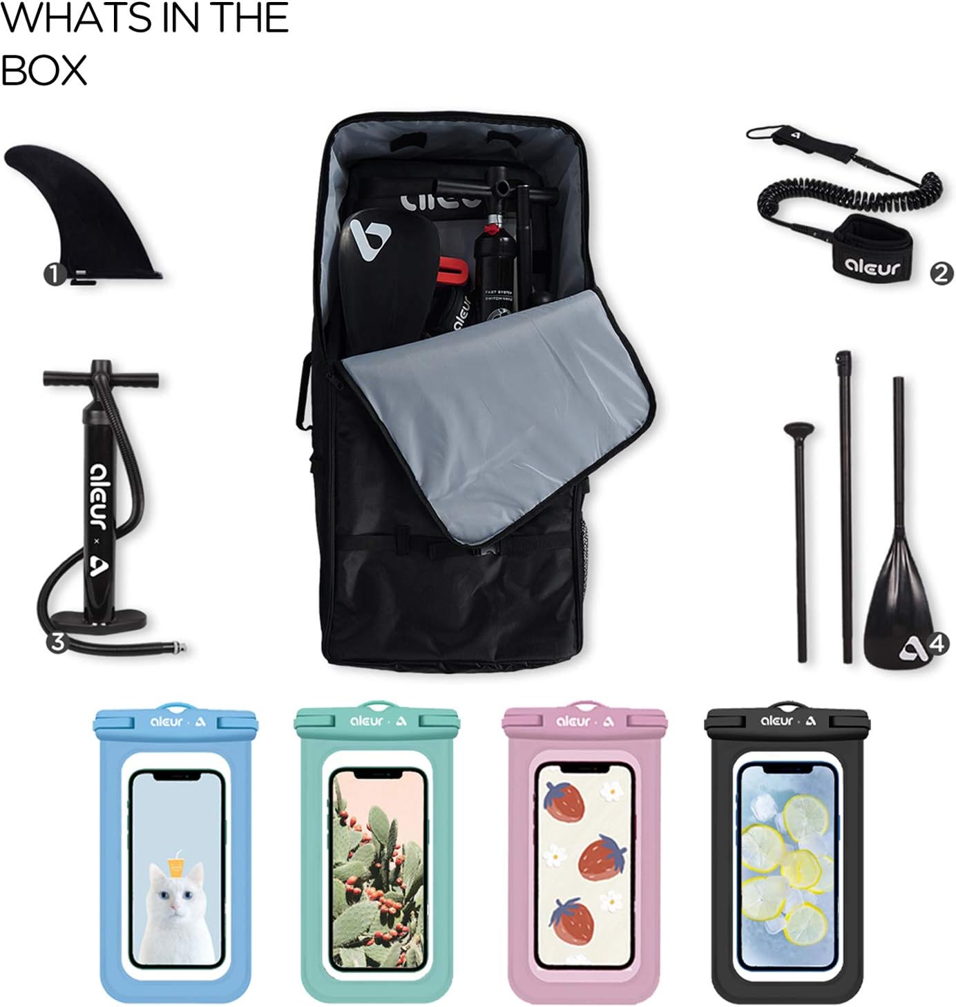 aleur Explorer Inflatable Stand Up Paddle Board Package W Premium SUP Accessories & Backpack, Non-Slip Deck, Leash, Paddle and Hand Pump | Elegant, Fun, Portable,Versatile