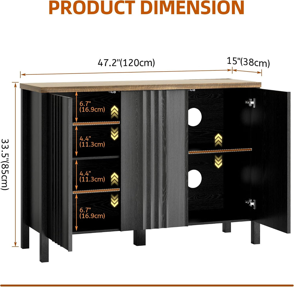 Vlsrka Shoe Cabinet with 3 Doors, Narrow Wooden Shoe Cabinet, Hidden Shoe Storage for Entryway, Foyer, Hallway