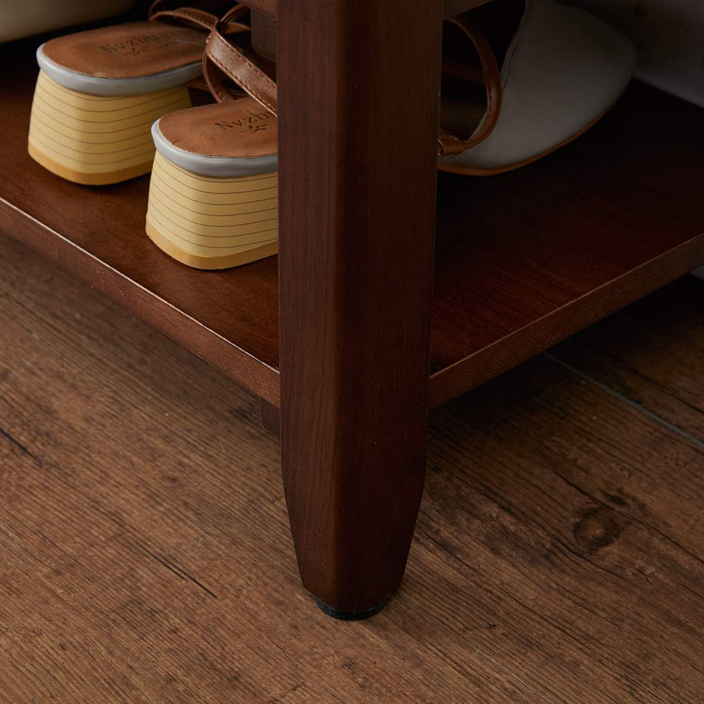 XKZG Storage Bench Wooden Shoe Rack Bench Rustic Solid Wood Entryway Bench (Brown,31.5')
