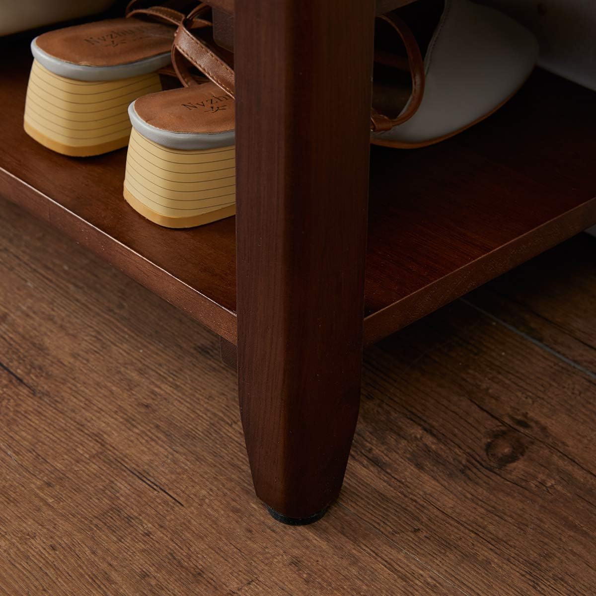 XKZG Storage Bench Wooden Shoe Rack Bench Rustic Solid Wood Entryway Bench (Brown,31.5')