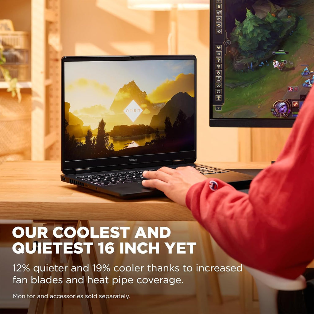 HP OMEN 16 Slim Gaming Laptop, 16' 144Hz 2K Display, Intel Core Ultra 9 285H, NVIDIA GeForce RTX 5070, 32GB DDR5 RAM, 1TB SSD, Wi-Fi 6E, RGB Backlit, Win 11 Pro, w/Mytrix Accessory & Lifetime Office