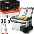 A-Premium 12 Volt Refrigerator 48QT/45.6L Portable Car Fridge Cooler, -4°F~68°F Separated Zone Portable Freezer APP Control with 12/24V DC & 110/240V AC Adapter,for Car Camping Truck RV Travel Use