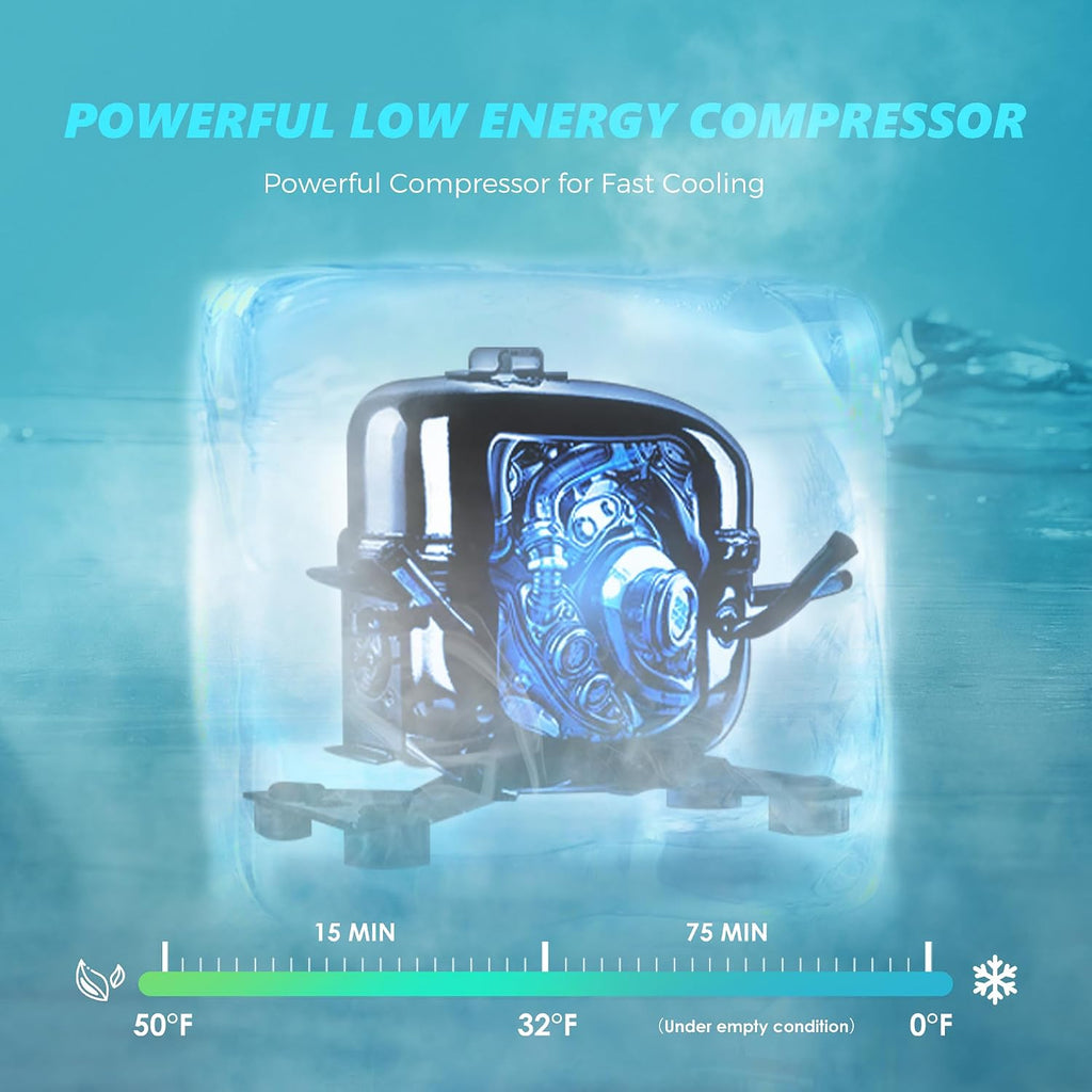 EUHOMY 12 Volt Refrigerator, 49QT(45L) 12V Fridge, Electric Cooler APP Control, Car Fridge 12/24V DC 110-240V AC, Car Refrigerator 0℉~68℉, 12 Volt Cooler for Camping, Trip, Truck, Boating, Outdoor