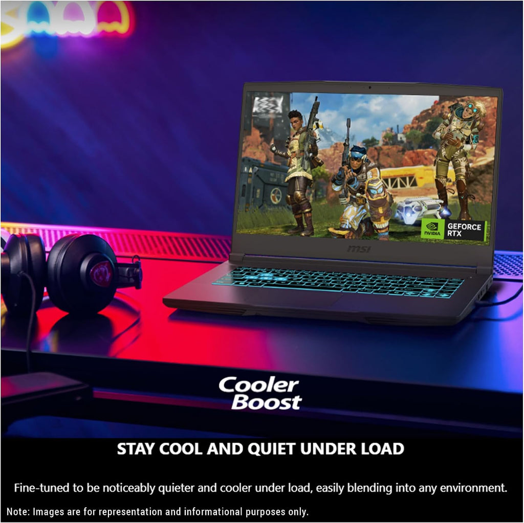 msi Thin 15 Gaming Laptop, Intel i5-13420H, 64 GB DDR4 RAM, 2 TB PCIe SSD, 15.6' FHD (1920x1080) 144Hz Display, Nvidia G-Force RTX 3050, Backlit Keyboard, W11 Pro, Cosmos Gray