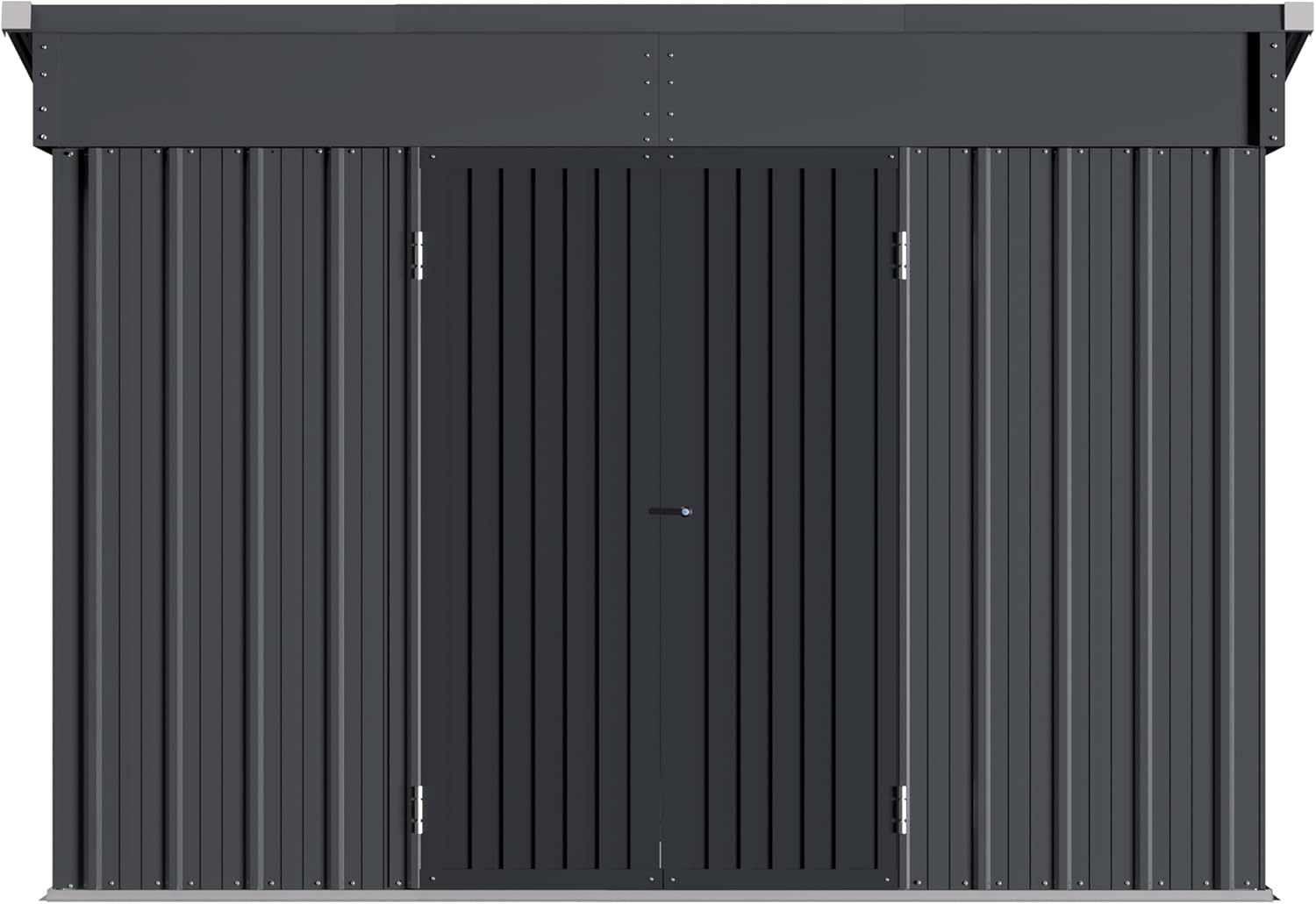 VEIKOU Metal Storage Shed, 6x10FT Outdoor Storage Shed with Sloped Galvanized Steel Roof, Garden Tool Storage House Metal Shed with 2 Vents & Double Door for Backyard Outdoor Patio