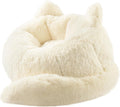 Achicsofar Bean Bag Chair for Adults Teens Giant Faux Fur Bean Bag Chairs with Filler Fluffy Plush Cat Shaped Beanbag Couch Comfy Accent Floor Sofa for Gaming, Reading in Living Room, Bedroom, Dorm