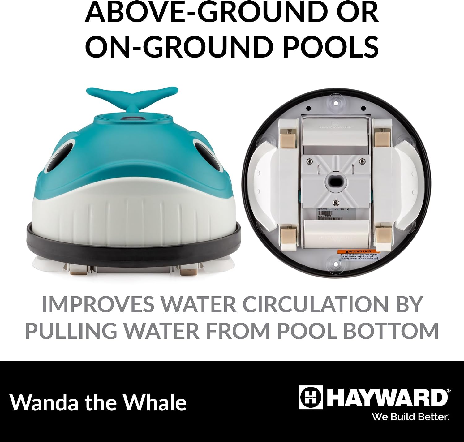 Hayward W3900 Wanda the Whale Above-Ground Suction Pool Cleaner for Any Size Pool, Automatic Pool Vacuum Cleaner