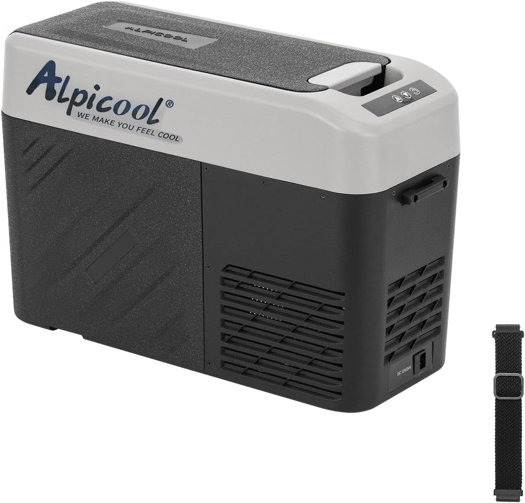 Alpicool KCF15 Portable Freezer,12 Volt Car Refrigerator, 15.4 Quart (14.6 Liter) Fast Cooling 12V Car Fridge -4℉~68℉, Car Cooler, 12/24V DC