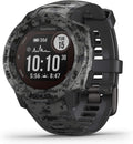 Garmin Instinct Solar, Solar-Powered Rugged Outdoor Smartwatch, Built-in Sports Apps and Health Monitoring, Graphite Camo (Renewed)