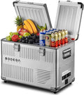 BODEGA 53 Quart (50L) Portable Car Refrigerator, 12V Dual Zone Car Fridge Freezer, Lightweight Aluminum Electric Cooler with Compressor, -4°F to 68°F, DC/AC for Truck, RV, Camping, Van, Home Use