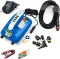 Seamax SUP20D 20PSI Double Stage Electric Air Pump for Inflatable SUP and Boat, New Version Intelligent Firmware with Built-in Temperature Sensor and Voltage Protection