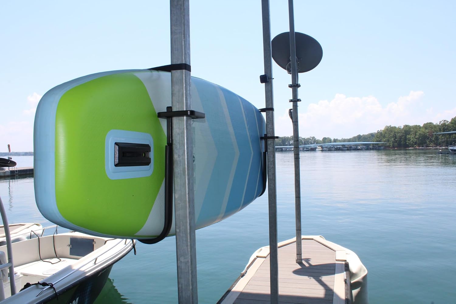 Stand Up Paddle Board Dock Storage - Keep Your Dock Organized & Clean - No Drill Easy Install - UV-Resistant - Heavy Duty SUP Rack - Made in USA